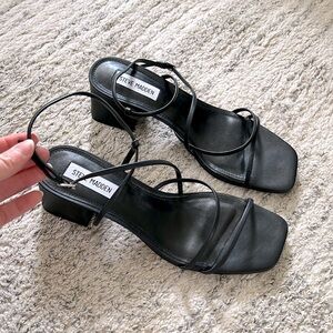 Steve Madden Remmi strappy black sandals, women’s side 9